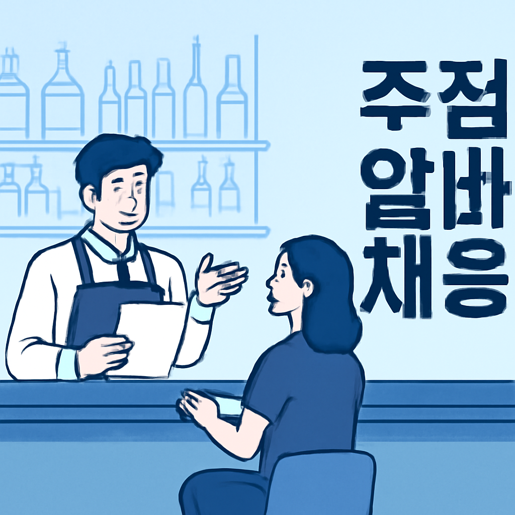 주점 알바 채용 이미지